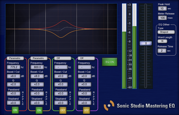 Sonic Studio Mastering EQ AU Plug-in