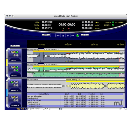 soundBlade HD 2.2 16-ch. Mastering Workstation for Mac