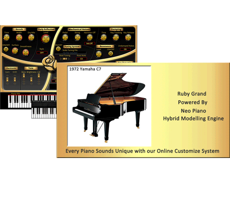Ruby Grand 1972 Yamaha C7 sound with Ivory Keys