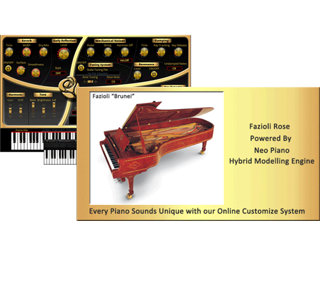 Fazioli "Brunei" 10 feet Concert Grand